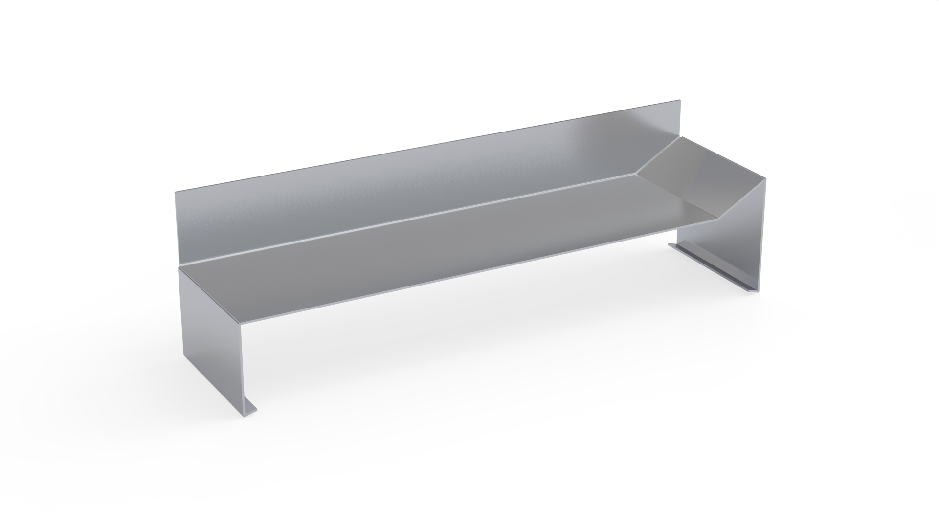 End piece with upstand masonry - Raised edge - Alushop